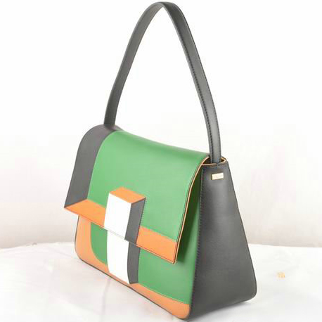 Fendi Multicolour Baguette Shoudler Bag 8BR600 Green