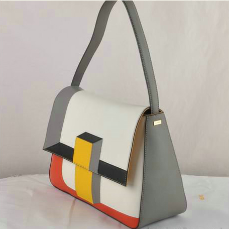 Fendi Multicolour Baguette Shoudler Bag 8BR600 White