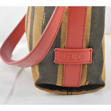 Fendi Pequin Small Shoulder Bag 8BN241 Red