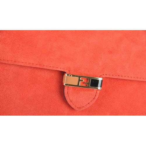Fendi Toujour Gold Chain Clutch Suede 8M0291 Red