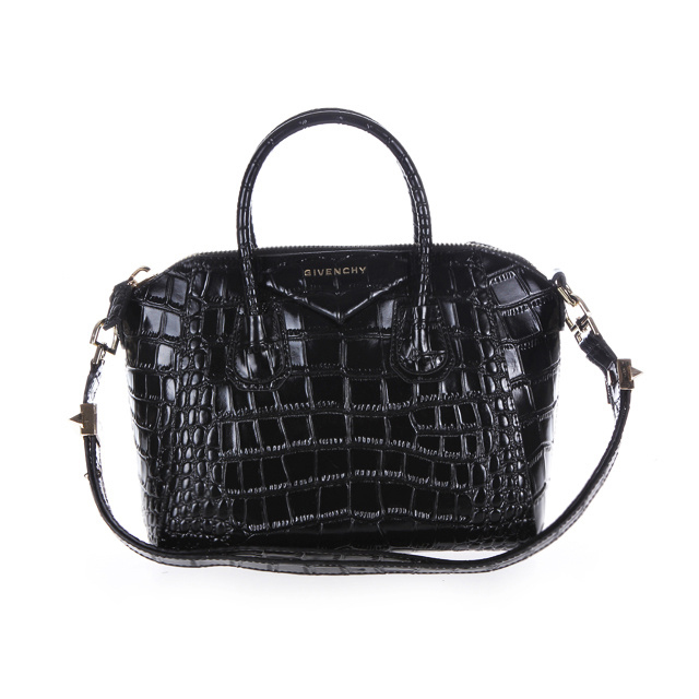 Givenchy Antigona Bag Big Crocodile Leather 9981 Black