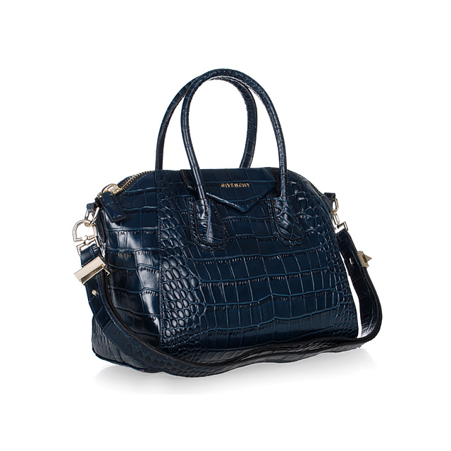 Givenchy Antigona Bag Big Crocodile Leather 9981 in Royal blue