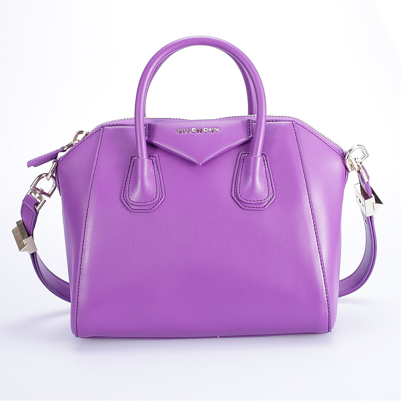 Givenchy Antigona Bag Claf Leather Purple