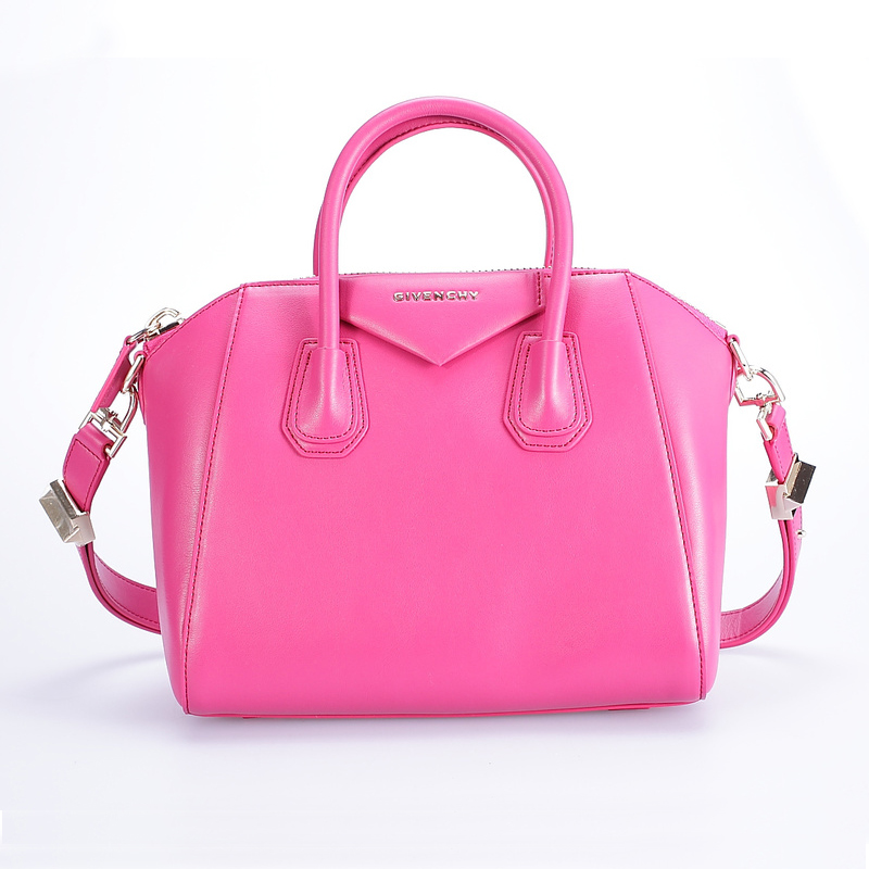 Givenchy Antigona Bag Claf Leather Rose Red