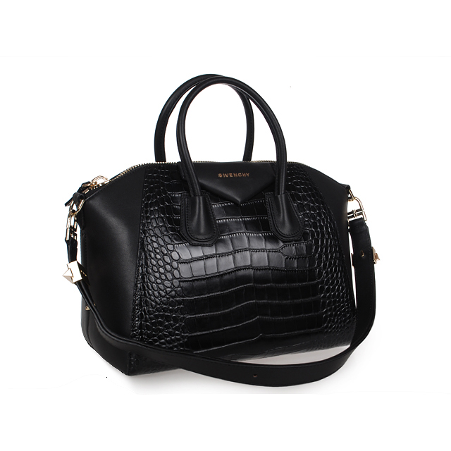 Givenchy Antigona Bag Crocodile Leather 9981 Black