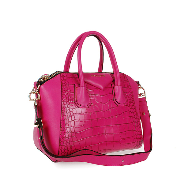 Givenchy Antigona Bag Crocodile Leather 9981 in Rose Red