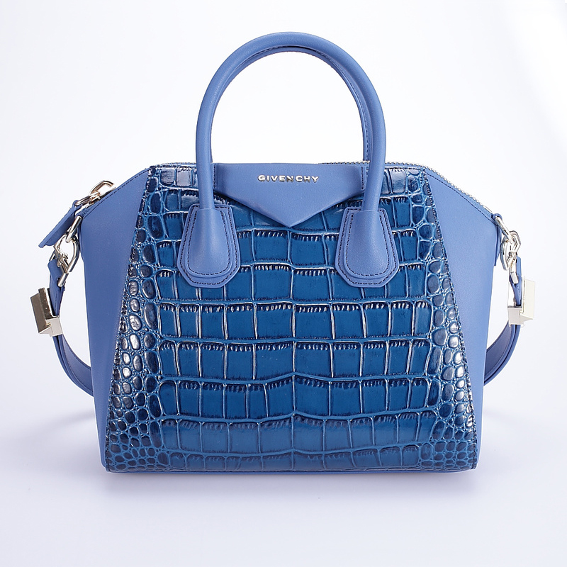 Givenchy Antigona Bag Crocodile Leather Blue