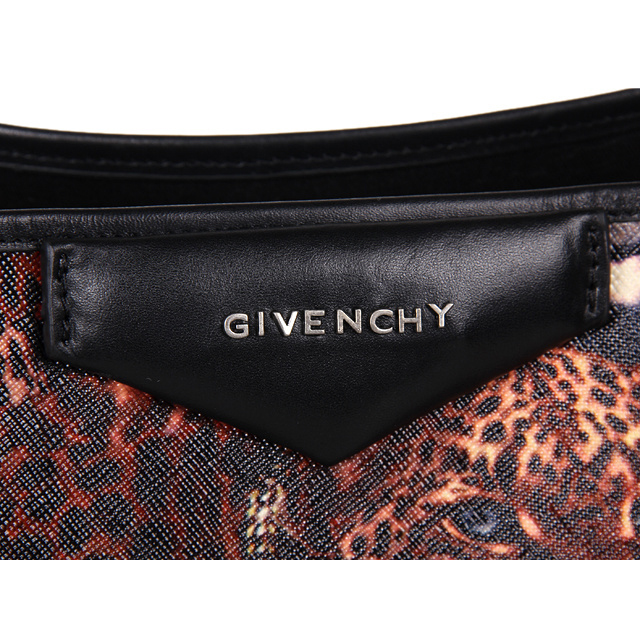 Givenchy Large Antigona Shopping Bag Printed Leopard PVC Black