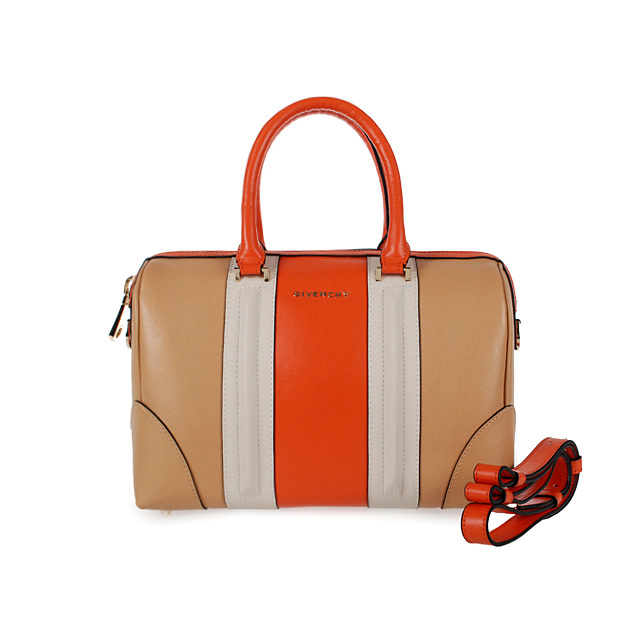 Givenchy Lucrezia Duffel Bag 6233 in Orange with white with Apricot