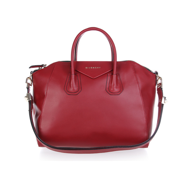 Givenchy Small Antigona Bag Lichee Pattern Leather 9981 Wine Red