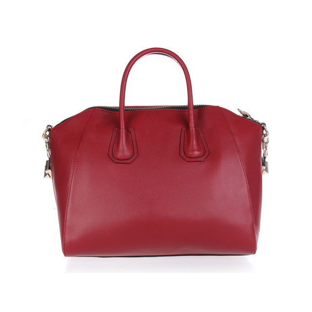 Givenchy Small Antigona Bag Lichee Pattern Leather 9981 Wine Red