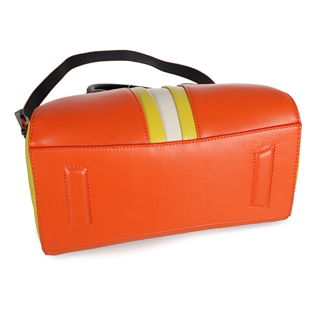 Givenchy Small Antigona Bag Smooth Leather 6362 Orange&Yellow&White