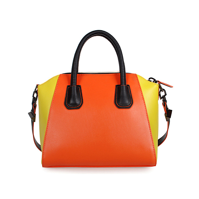 Givenchy Small Antigona Bag Smooth Leather 6362 Orange&Yellow&White