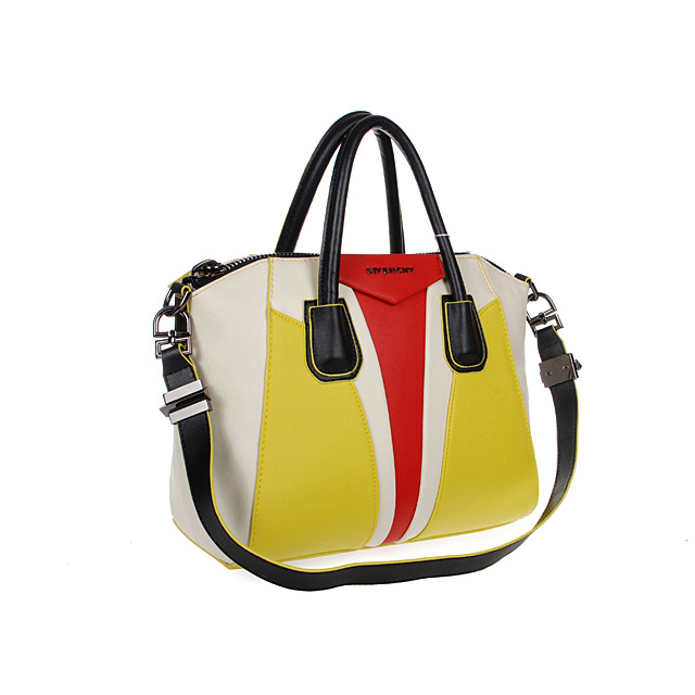 Givenchy Small Antigona Bag Smooth Leather 6362 Yellow&White&Red