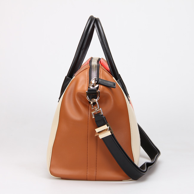 Givenchy Small Antigona Bag Smooth Leather 8887 Camel&Orange