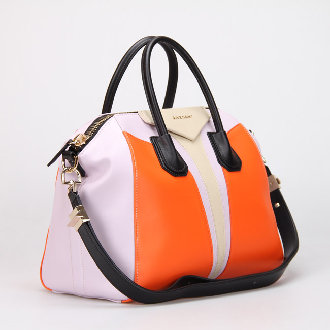 Givenchy Small Antigona Bag Smooth Leather 8887 Light Pink&Orange