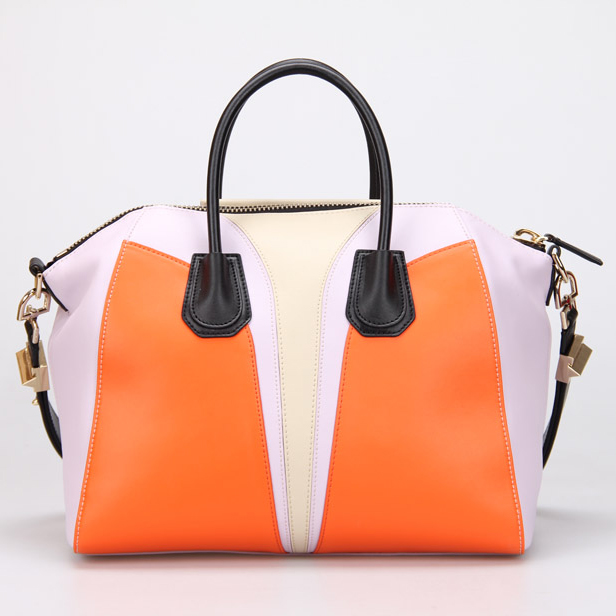 Givenchy Small Antigona Bag Smooth Leather 8887 Light Pink&Orange