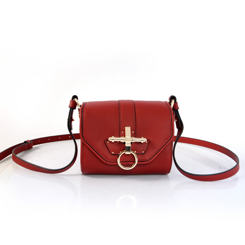 Givenchy Spring Sunmmer 2013 Gold-Trimmed Obsedia Shoulder Bag 3C1108 in Dark Red