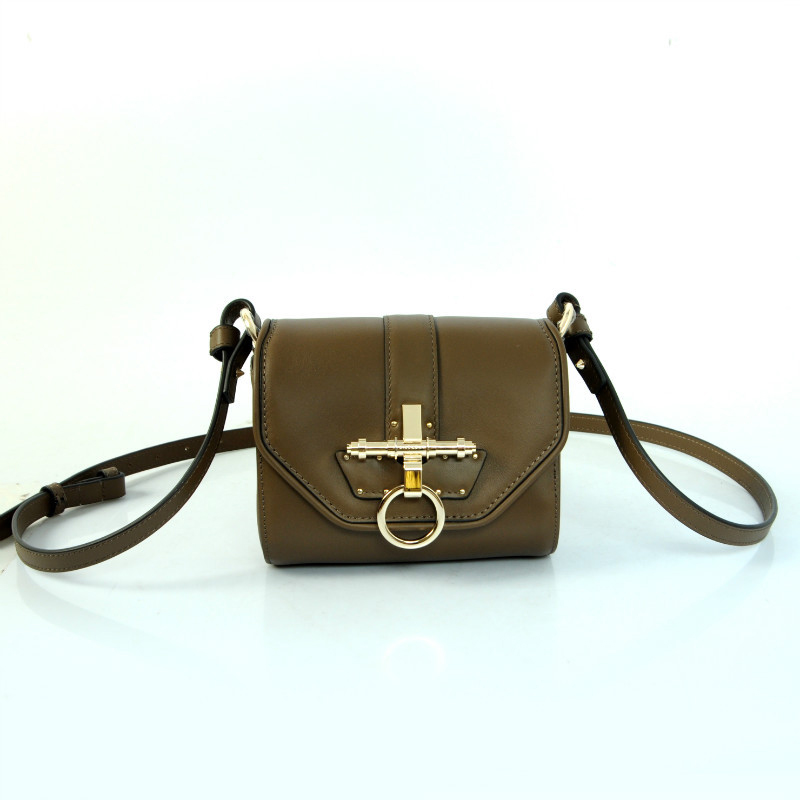 Givenchy Spring Sunmmer 2013 Gold-Trimmed Obsedia Shoulder Bag 3C1108 in Olive Green