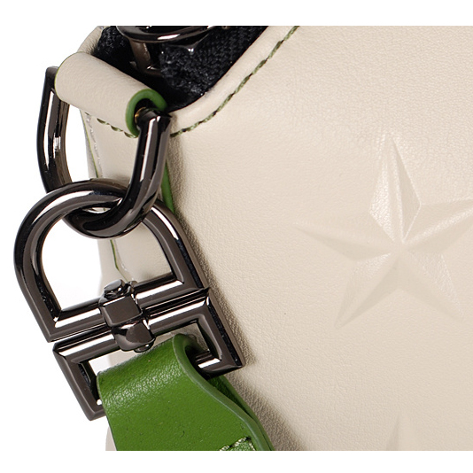 Givenchy mini Antigona Bag Smooth Leather 6360 Green and Off-White