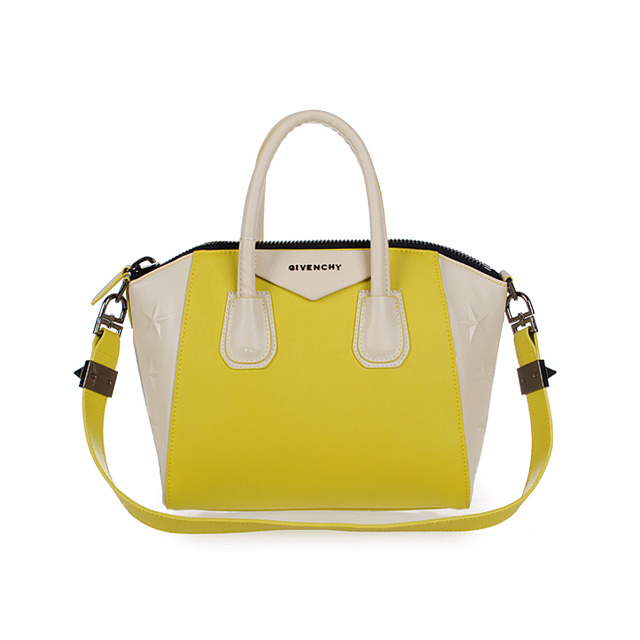 Givenchy mini Antigona Bag Smooth Leather 6360 Lemon and Off-White