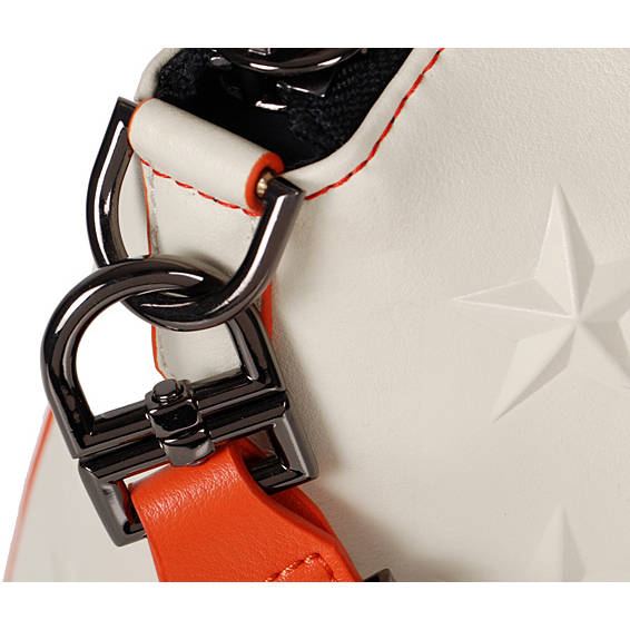 Givenchy mini Antigona Bag Smooth Leather 6360 Orange and Off-White