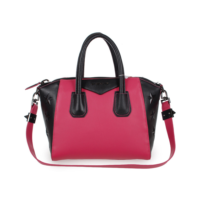 Givenchy mini Antigona Bag Smooth Leather 6360 Rose Red and Black