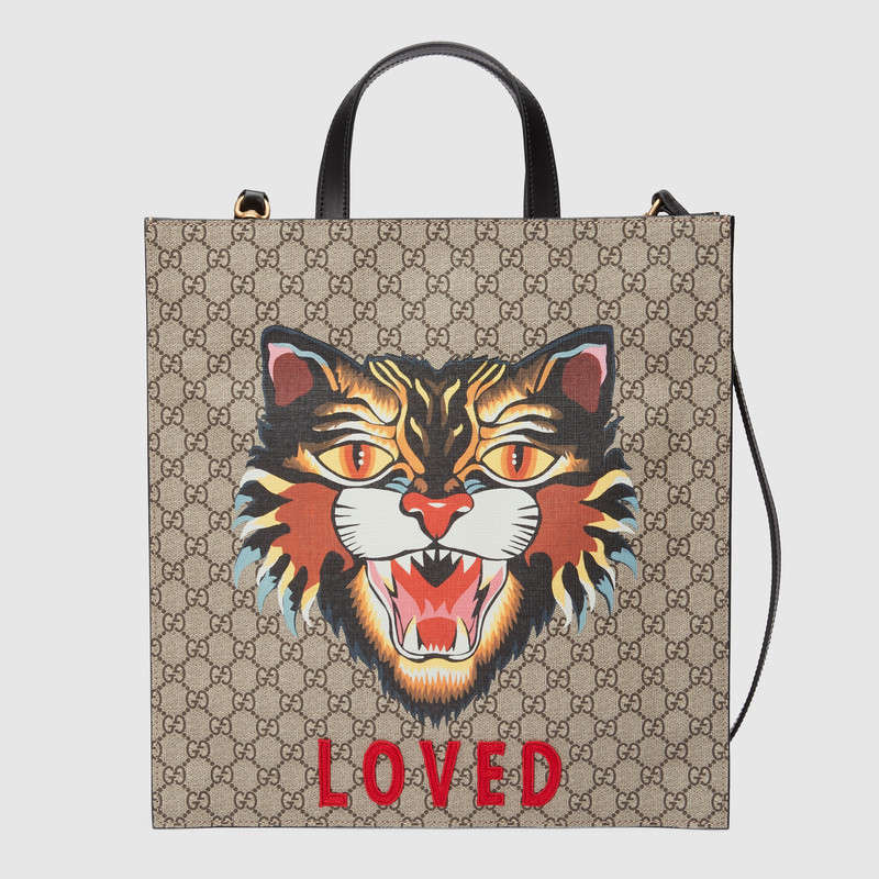 Gucci Angry Cat print GG Supreme tote 450950 9AV1T 8652