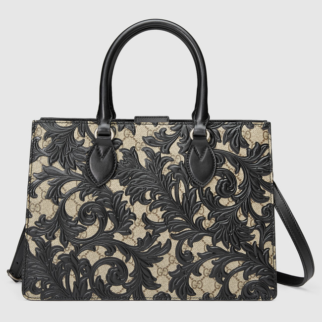 Gucci Arabesque canvas top handle bag 409531 KLQPN 9769