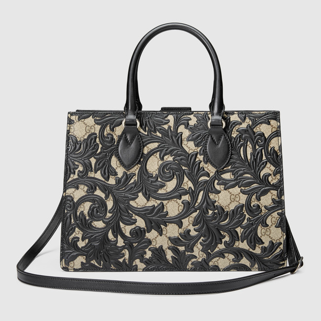 Gucci Arabesque canvas top handle bag 409531 KLQPN 9769