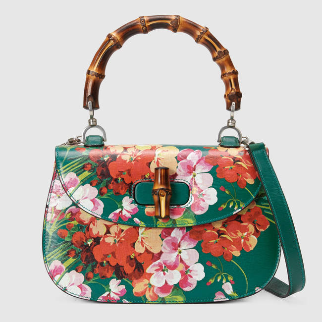 Gucci Bamboo Classic Blooms top handle  409398 CWB1N 3163