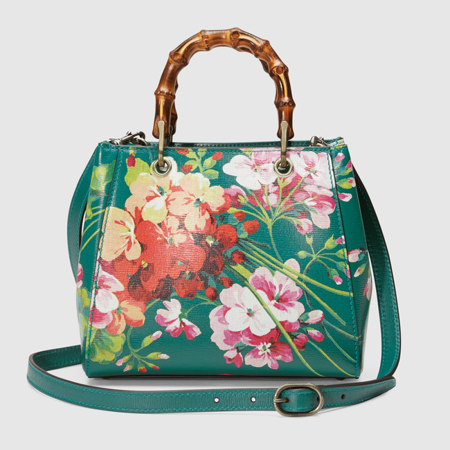 Gucci Bamboo Shopper Mini Blooms Bag 368823 CWB1N 3163