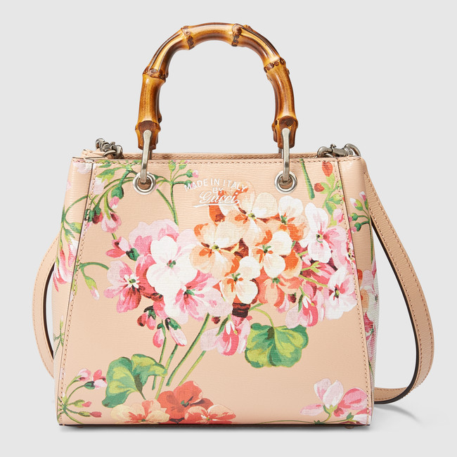 Gucci Bamboo Shopper Mini Blooms Bag 368823 CWB1N 5770