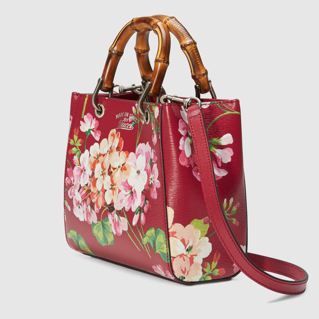 Gucci Bamboo Shopper Mini Blooms Bag 368823 CWB1N 6469