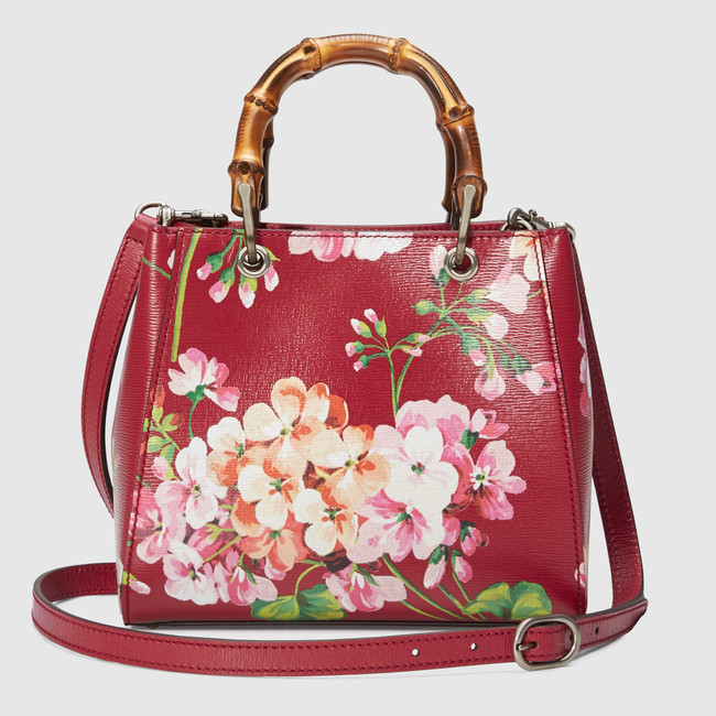 Gucci Bamboo Shopper Mini Blooms Bag 368823 CWB1N 6469