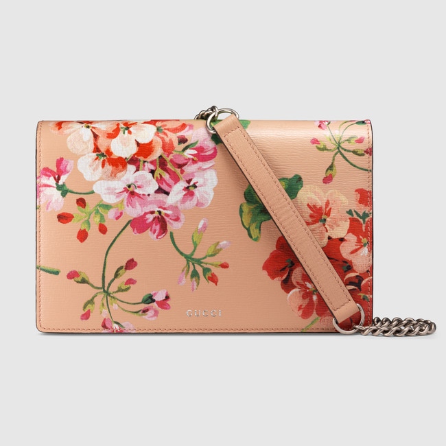 Gucci Blooms leather chain wallet 410114 CWB1N 5770