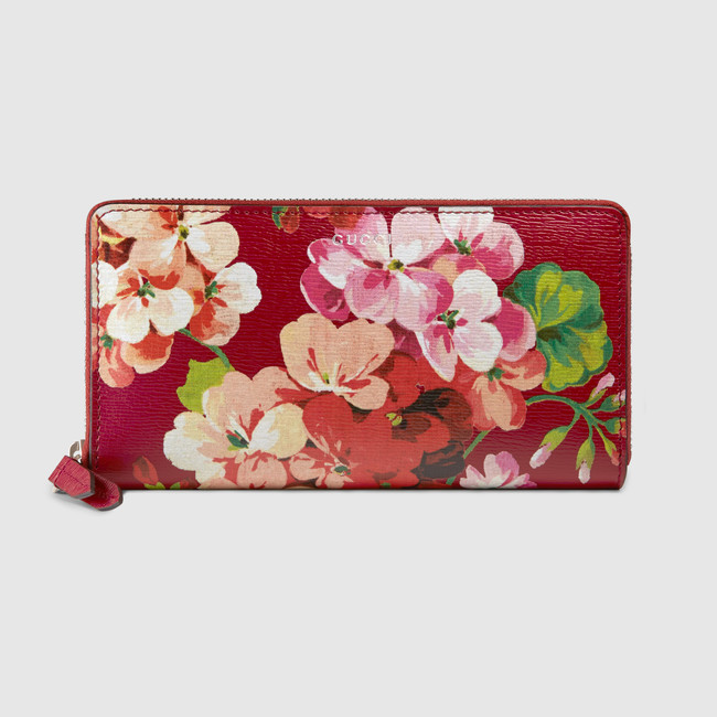 Gucci Blooms print zip around wallet 410102 CWB1N 6469