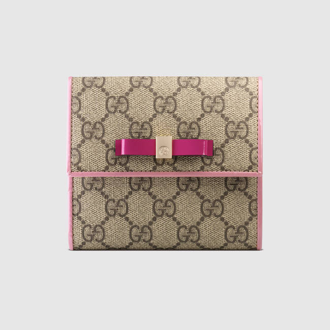 Gucci Bow GG Supreme wallet 406925 KLQUG 8431