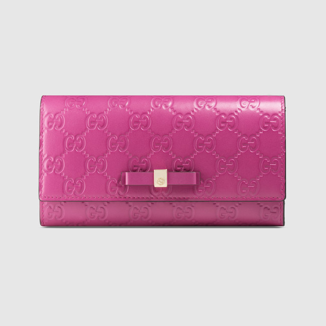 Gucci Bow leather GG continental wallet 388679 CWC1G 5594