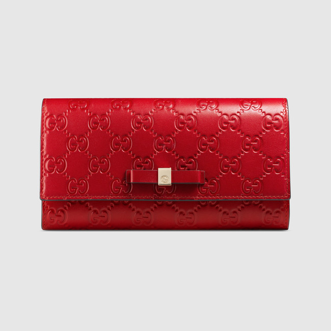 Gucci Bow leather GG continental wallet 388679 CWC1G 6433