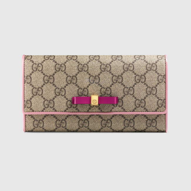 Gucci Bow leather GG continental wallet 388679 KLQUG 8431