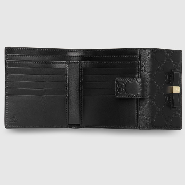 Gucci Bow leather GG wallet 406925 CWC1G 1000