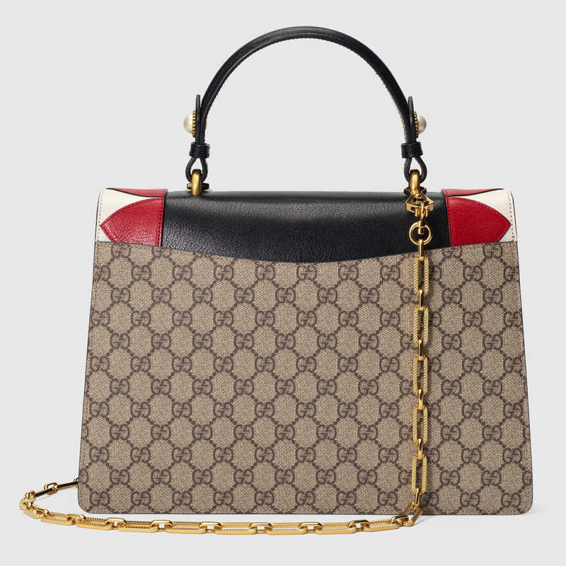 Gucci Broche GG Supreme top handle bag 466432 K9GEX 8027