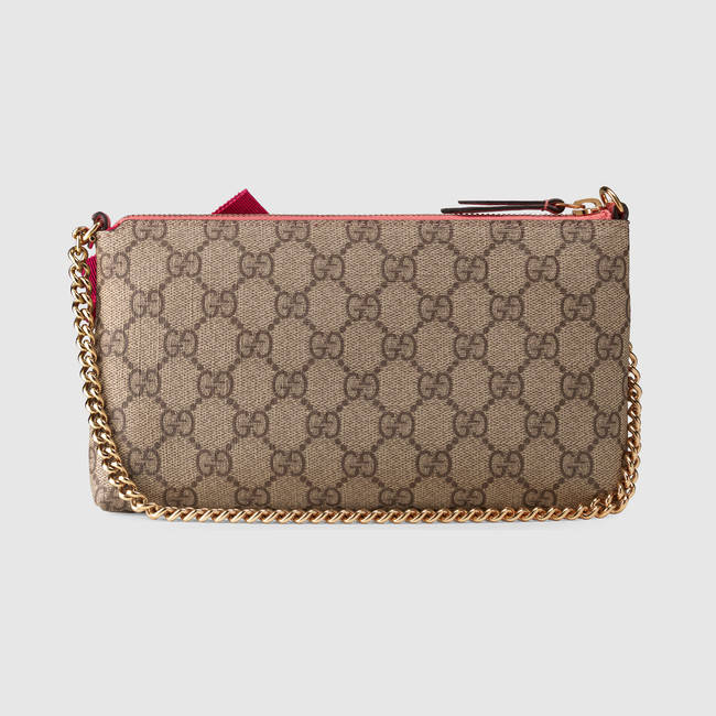 Gucci Chain wrist wallet with embroidered face 431396 K05TG 8793