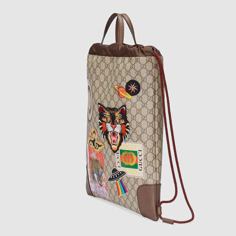 Gucci Courrier soft GG Supreme drawstring backpack 473872 K9RVT 8863