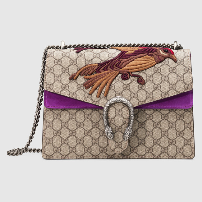 Gucci Dionysus GG Supreme embroidered bag 400235 KHNUN 8789