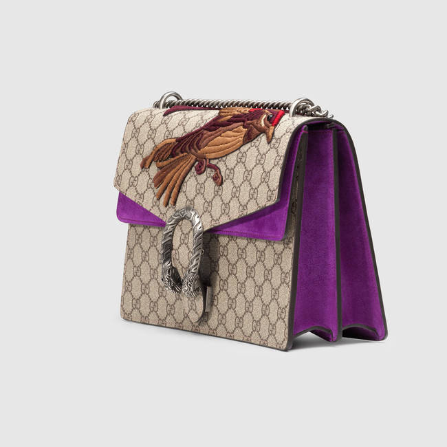 Gucci Dionysus GG Supreme embroidered bag 400235 KHNUN 8789