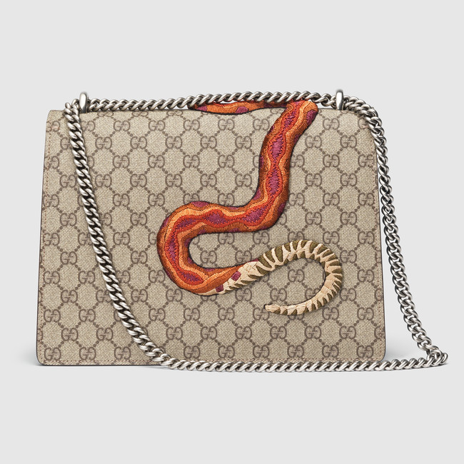 Gucci Dionysus GG Supreme embroidered bag 400235 KHNVN 8786