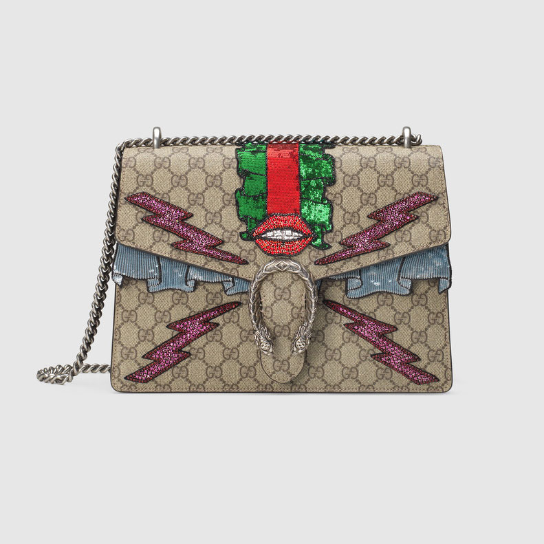 Gucci Dionysus GG Supreme embroidered bag 400235 KWZYN 8700