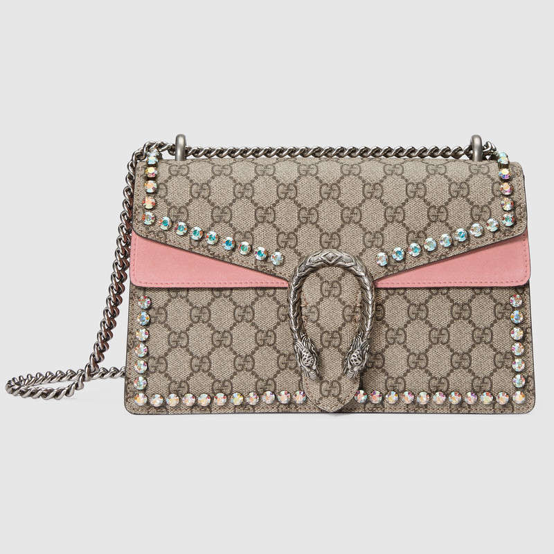 Gucci Dionysus GG Supreme shoulder bag with crystals 400249 9F2FN 8357